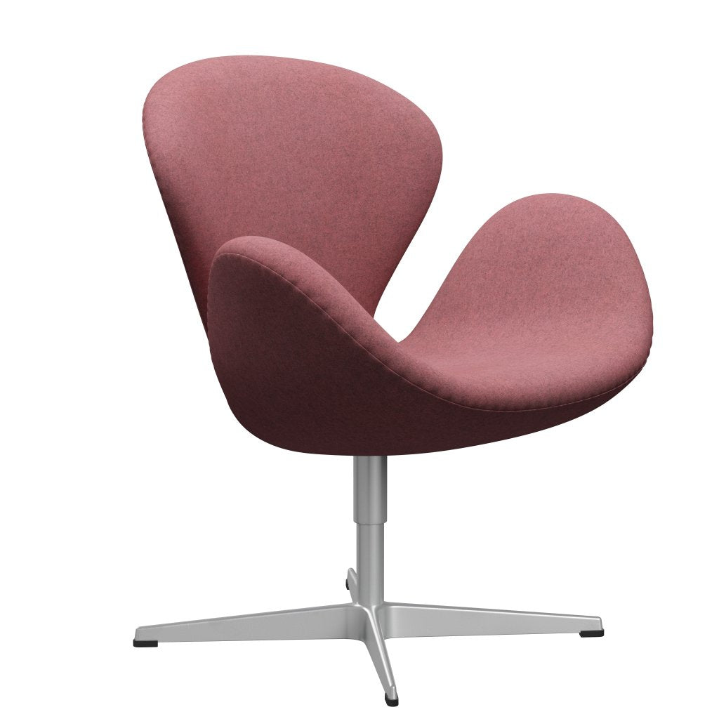 Fritz Hansen Swan Lounge Chair, Silbergrau/Divina Melange Pink
