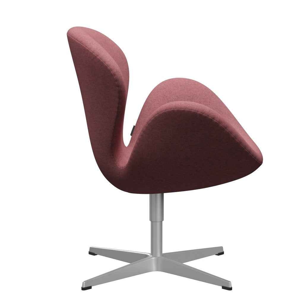Fritz Hansen Swan Lounge Chair, Silbergrau/Divina Melange Pink
