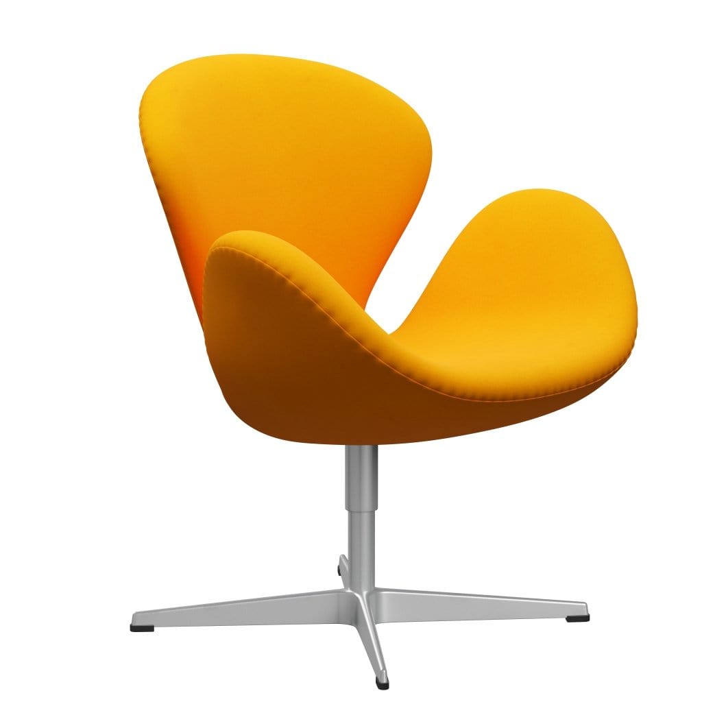 Fritz Hansen Swan Lounge Stuhl, Silbergrau/Divina Orange (426)