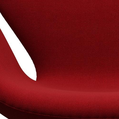 Fritz Hansen Swan Lounge Stuhl, Silbergrau/Hallingdal Classic Red