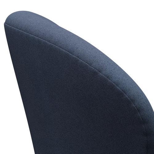 Fritz Hansen Swan Lounge Stuhl, Silbergrau/Tonus grau blau
