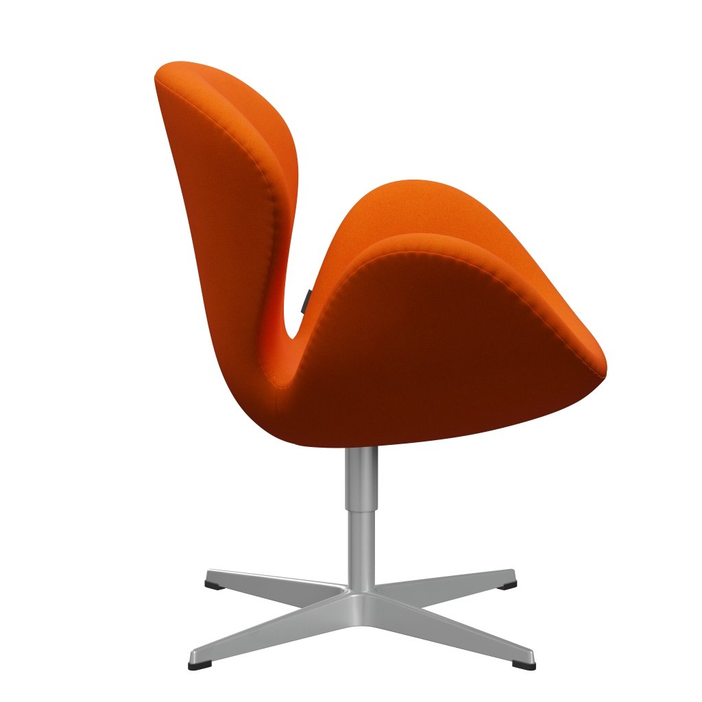 Fritz Hansen Swan Lounge Stuhl, Silbergrau/Tonus leichte Orange