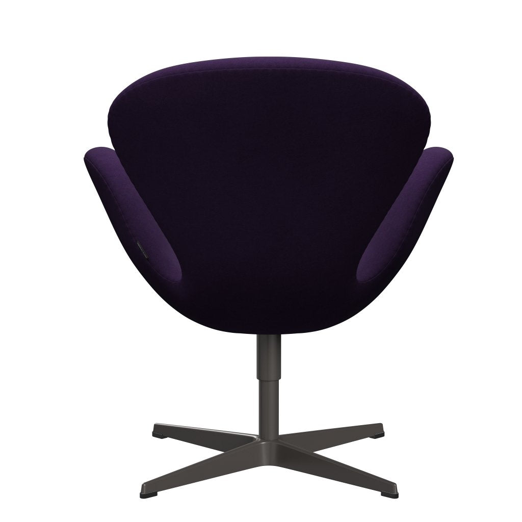 Fritz Hansen Swan Lounge Stuhl, warmer Graphit/Komfort Violett Dunkel