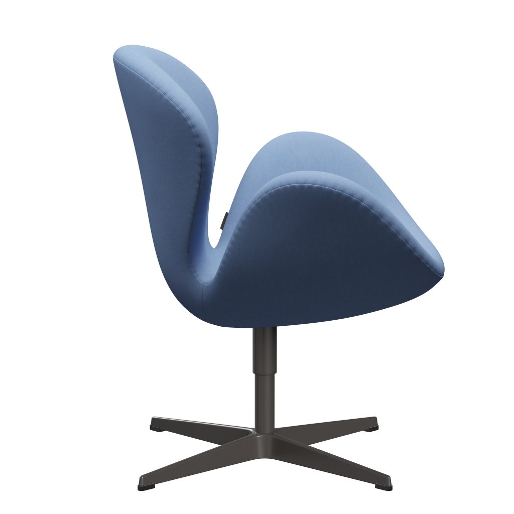 Fritz Hansen Swan Lounge Stuhl, warmes Graphit/Komfort Weiß/Blau