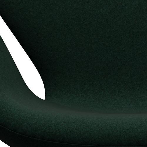 Fritz Hansen Swan Lounge Chair, warmes Graphit/Divina Melange Dark Green (871)