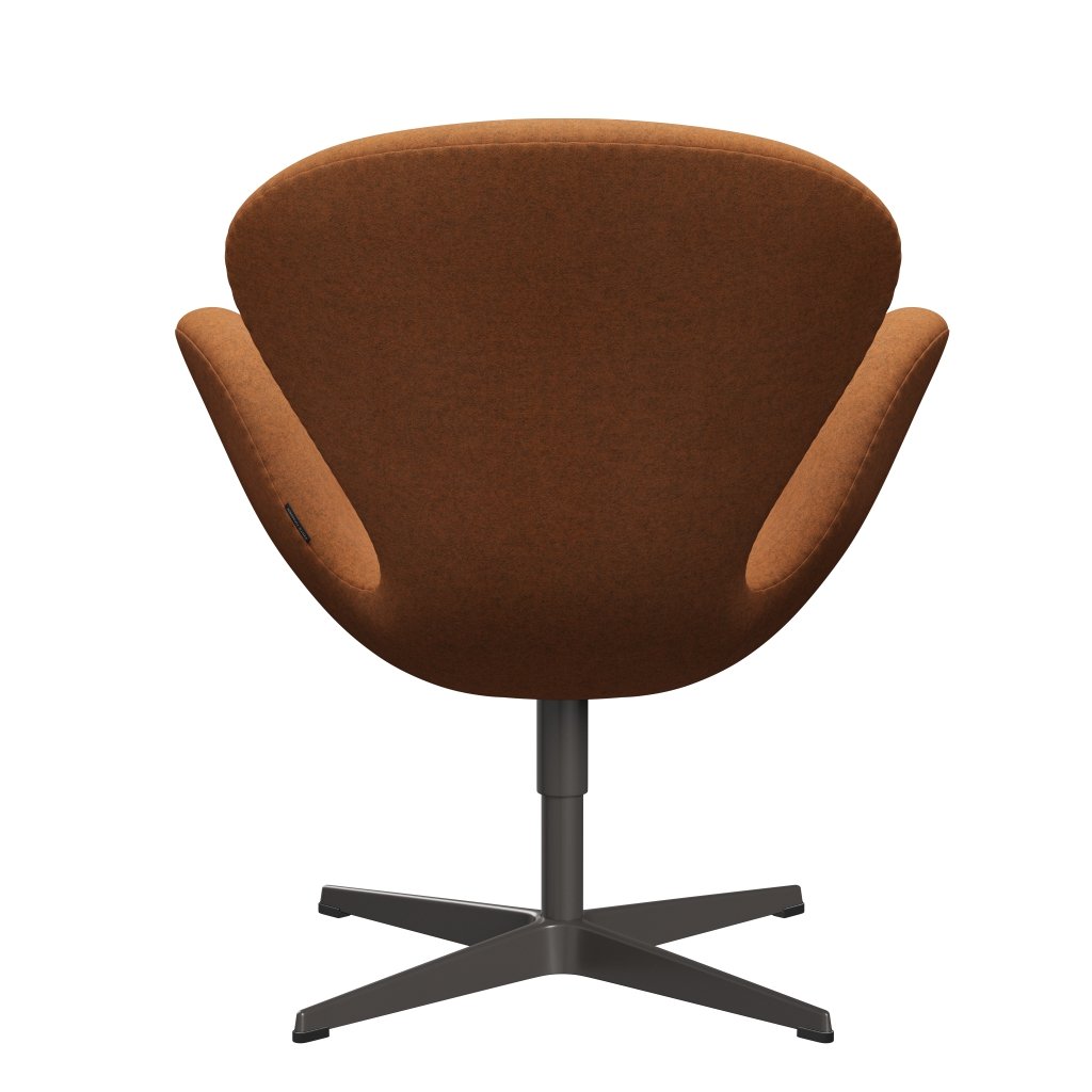 Fritz Hansen Swan Lounge Chair, warmes Graphit/Divina Melange Orange Light