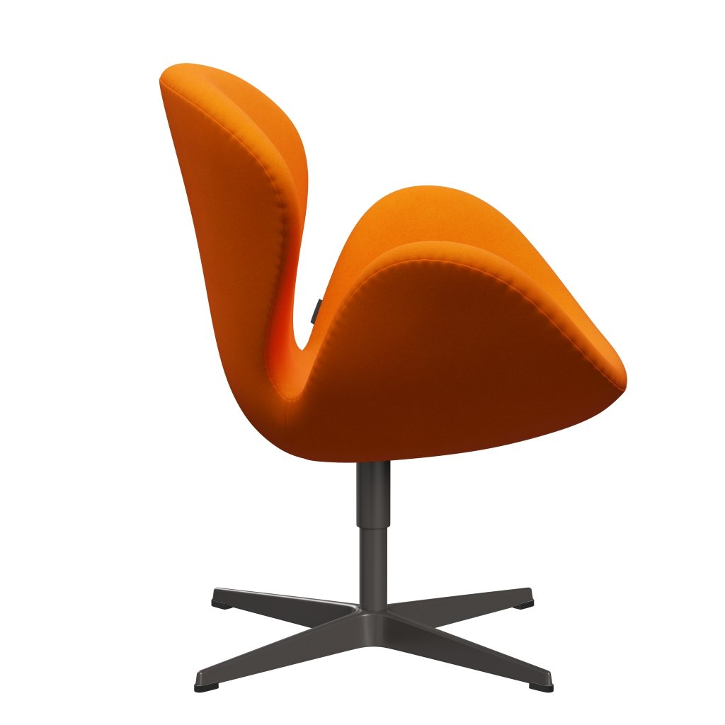 Fritz Hansen Swan Lounge Stuhl, warmer Graphit/Divina Orange Dunkelheit