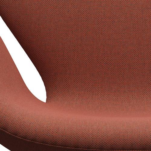 Fritz Hansen Swan Lounge Stuhl, warmer Graphit/Re Wolle Korallenrot/natürlich