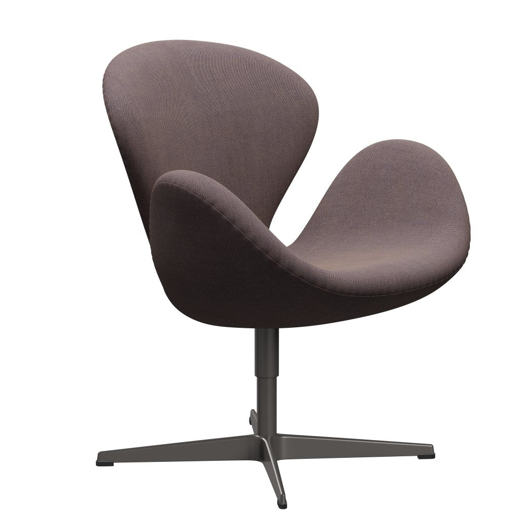 Fritz Hansen Swan Lounge Chair, warmes Graphit/Rime Blau/Orange