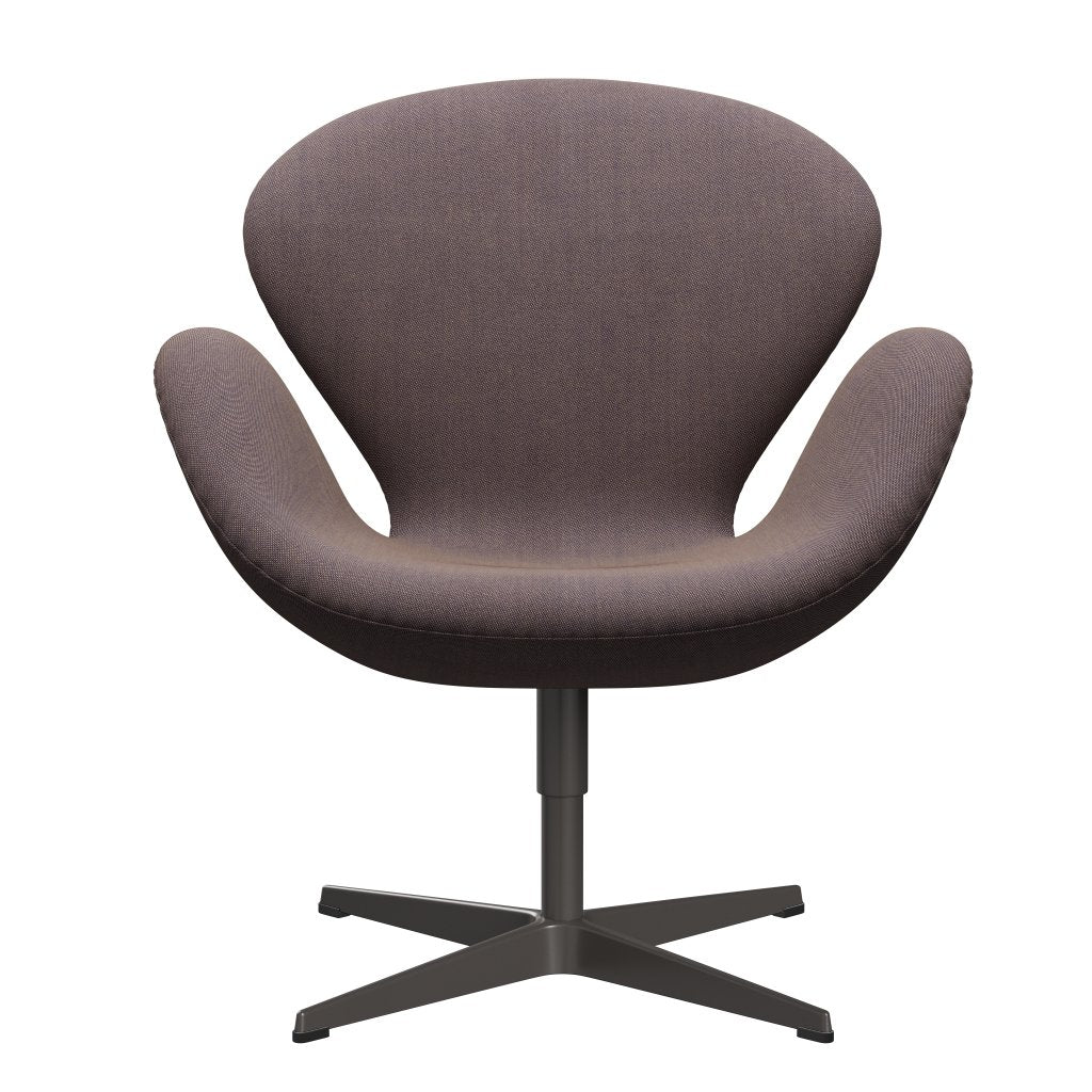 Fritz Hansen Swan Lounge Chair, warmes Graphit/Rime Blau/Orange