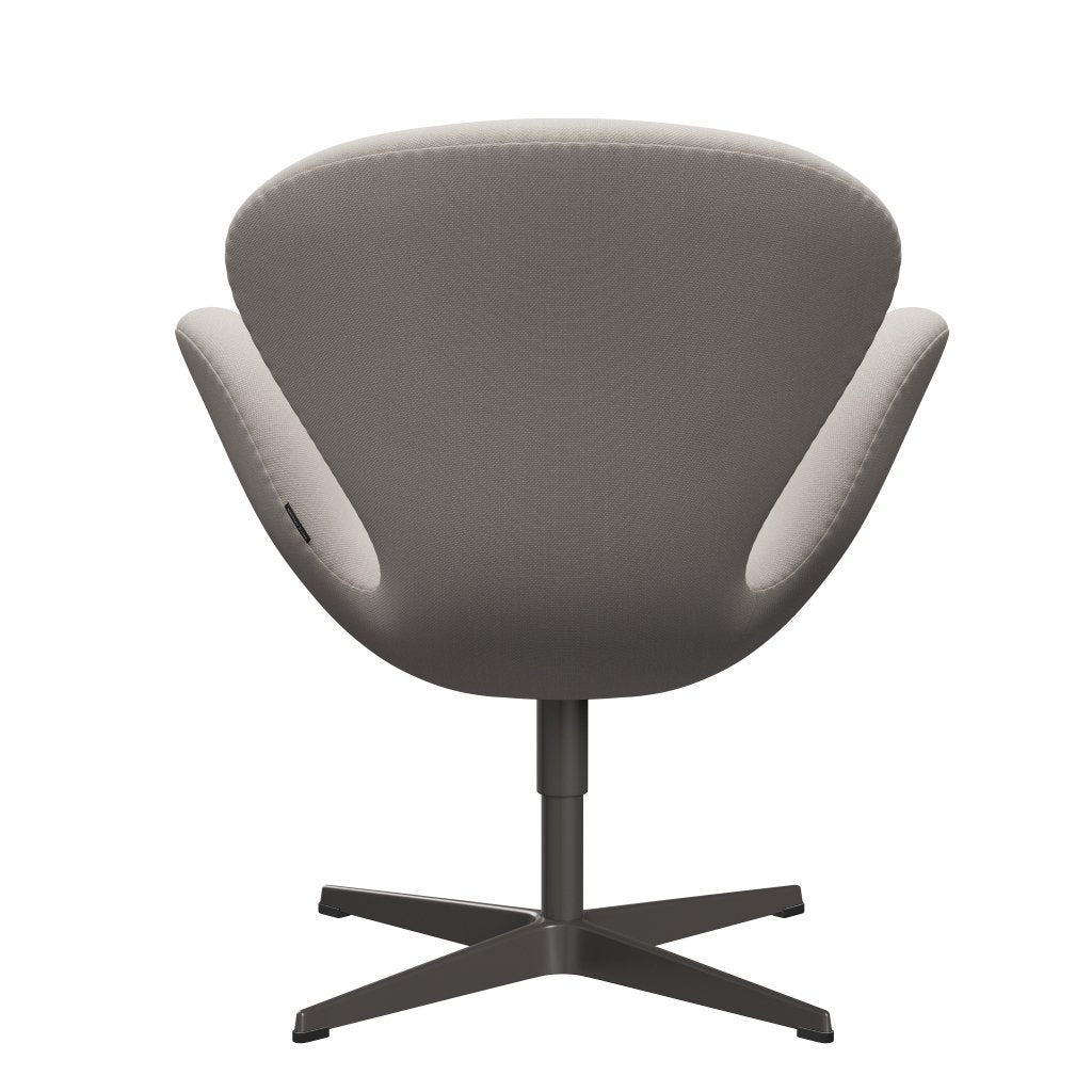 Fritz Hansen Swan Lounge Stuhl, warmes Graphit/Stahlcut Wolle weiß
