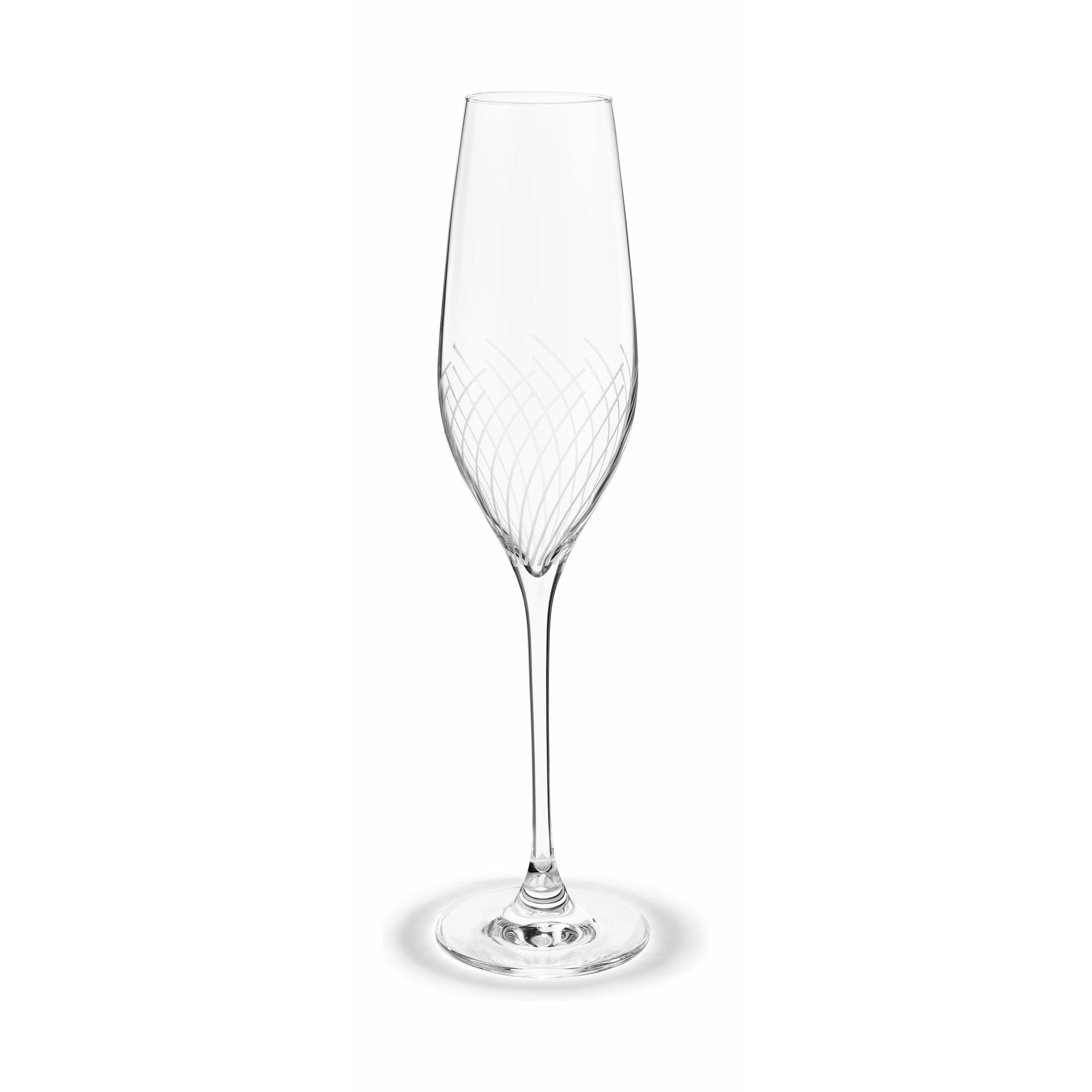 Holmegaard Cabernet Lines Champagne Glass, 2 Pcs.