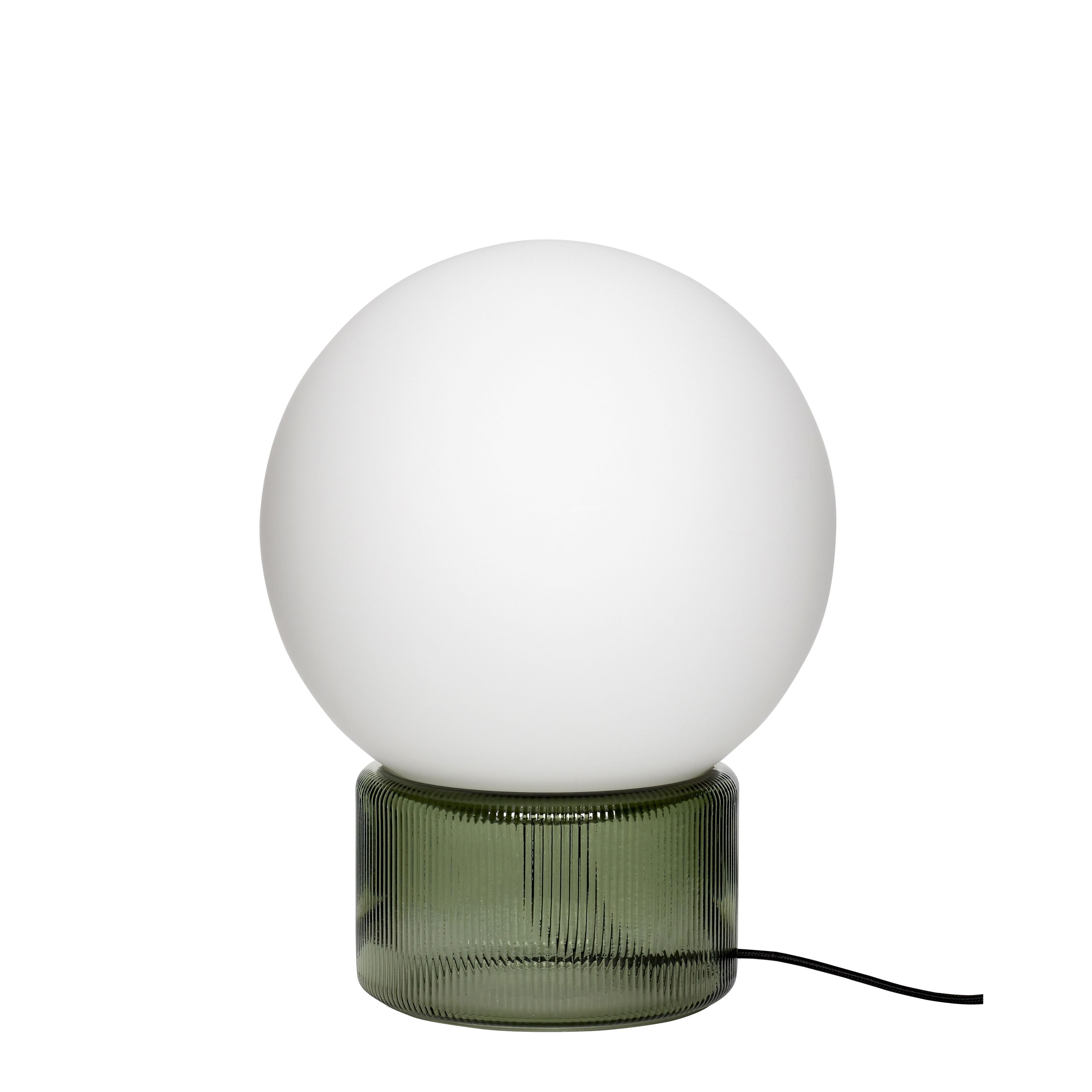 Hübsch Sphere Table Lamp Glass Opal/Green