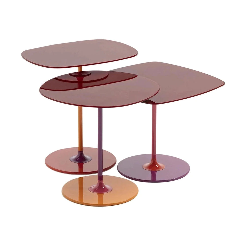 Kartell Thierry Side Table Trio, Bordeaux