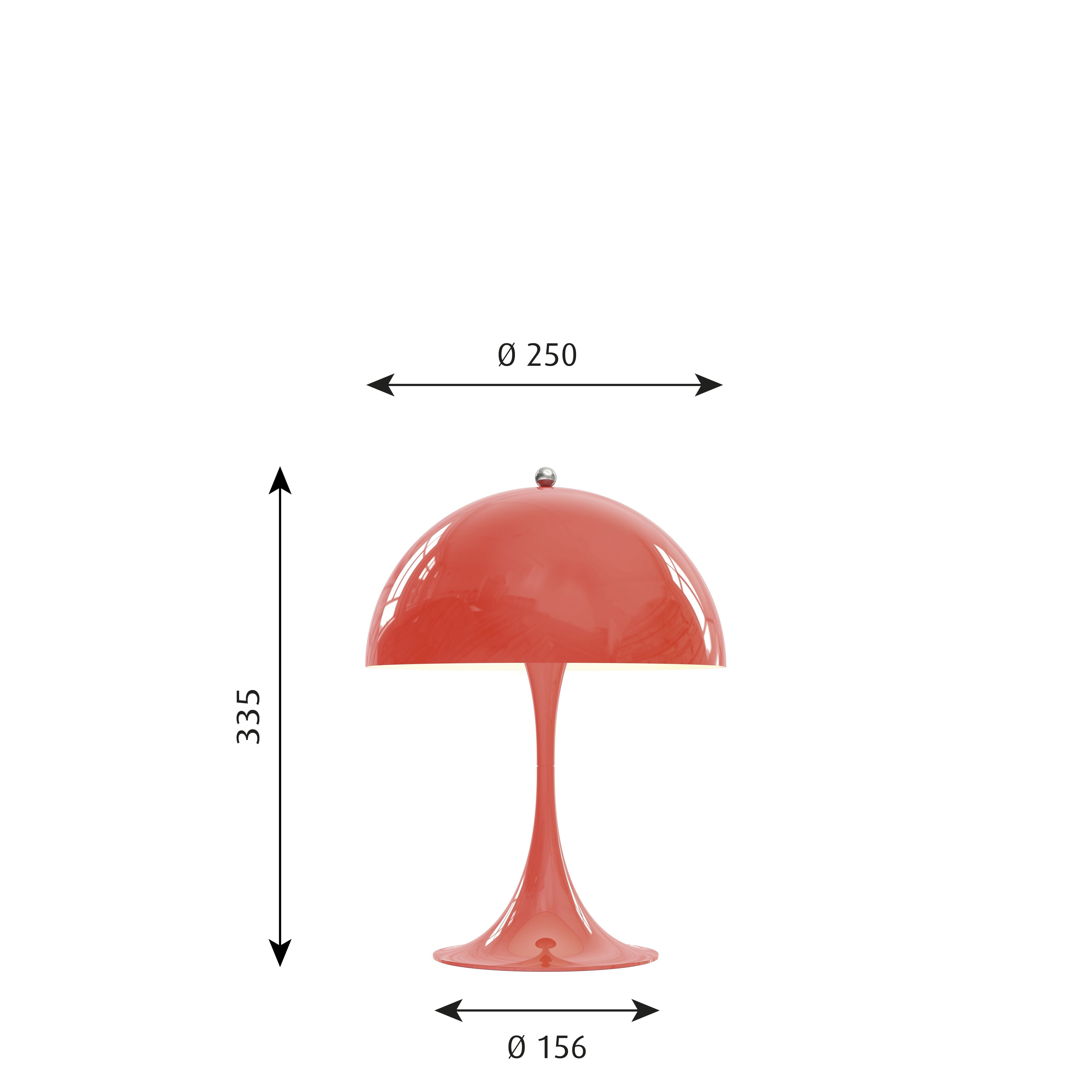 Louis Poulsen Panthella 250 Table Lamp, Coral