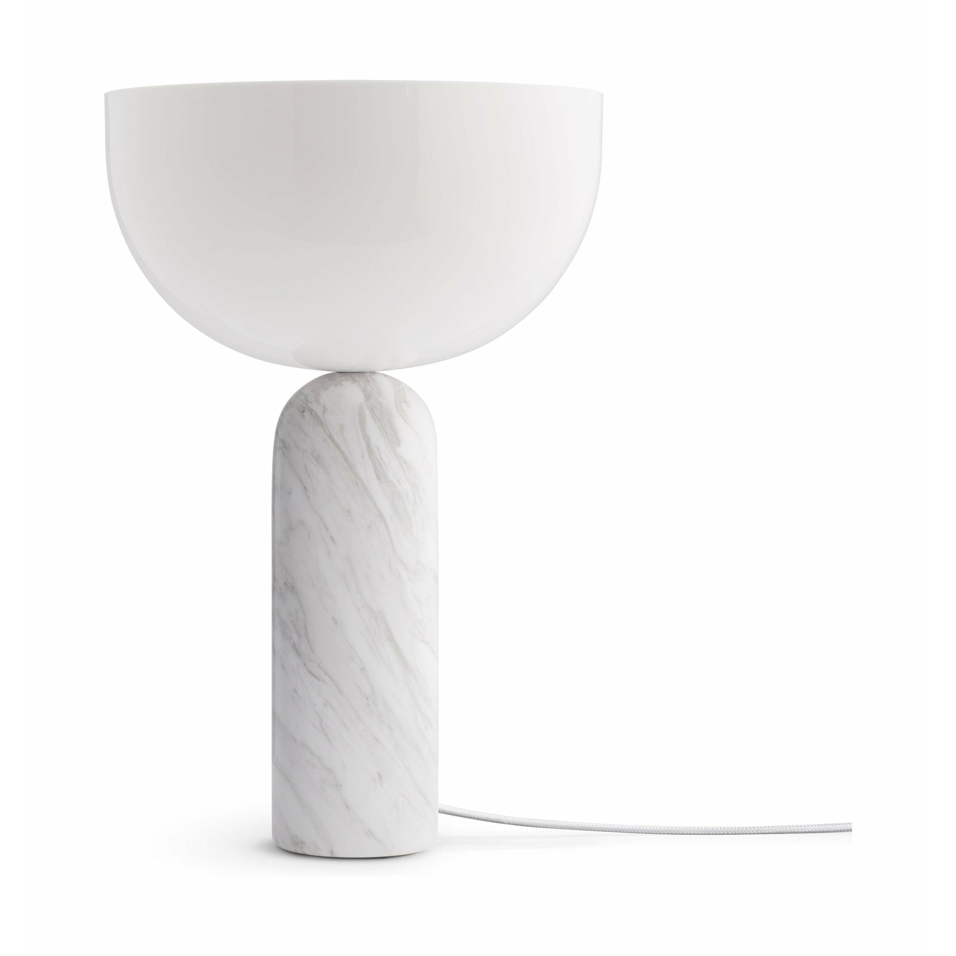 New Works Kizu Table Lamp White Carrara Marble, Large
