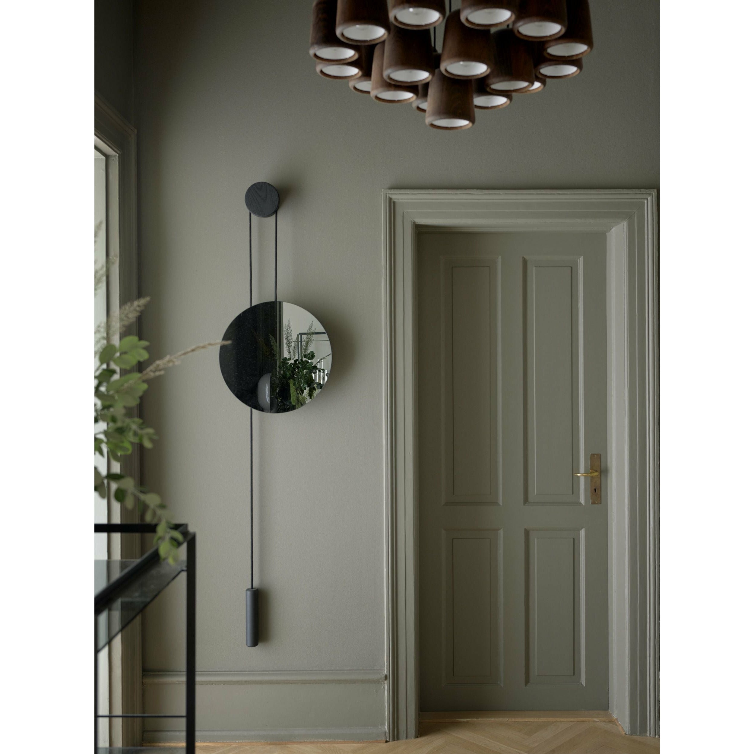 New Works Rise And Shine Wall Mirror, Burnt Oak