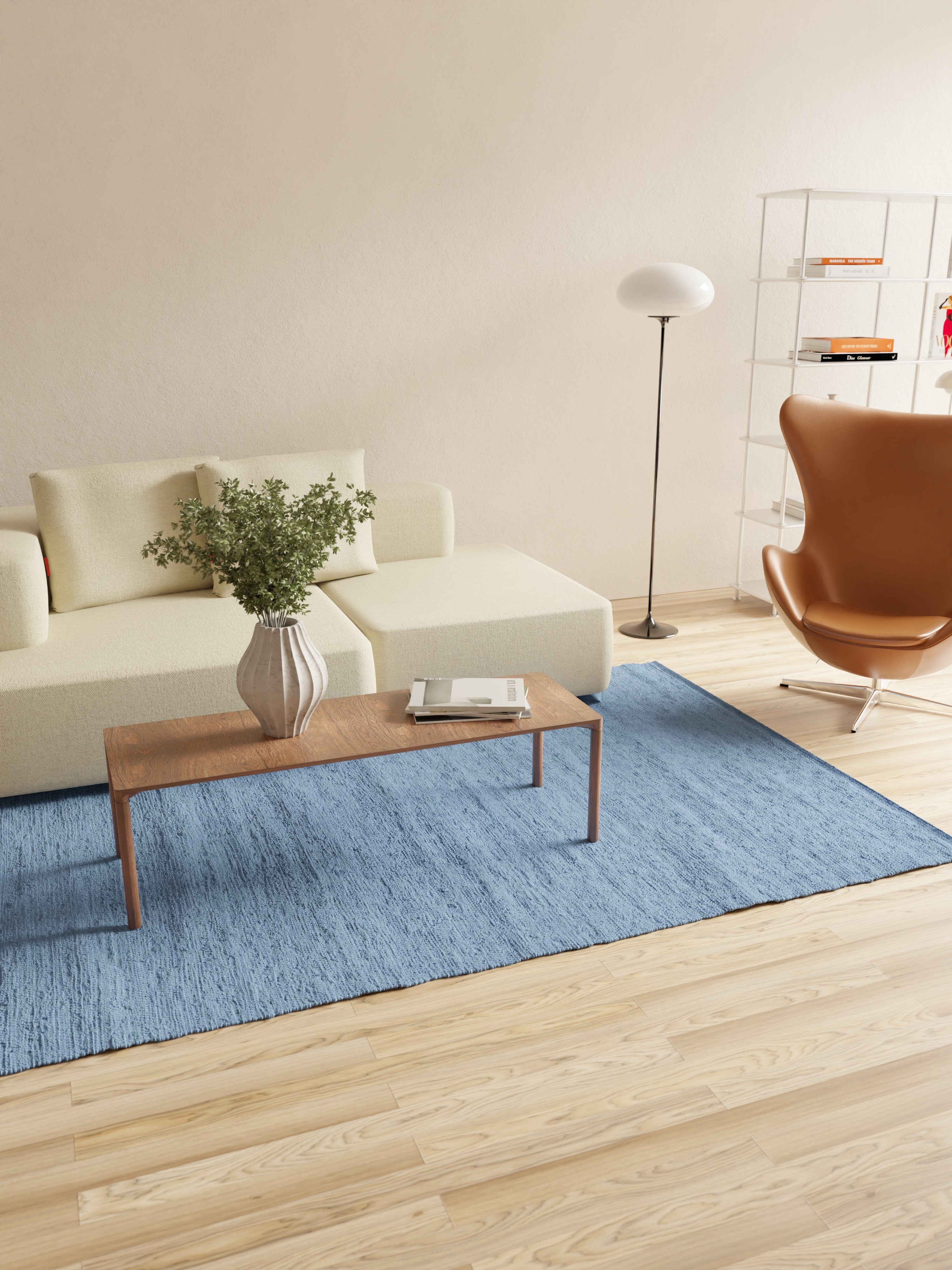 Rug Solid Cotton Rug 75 X 300 Cm, Pacific