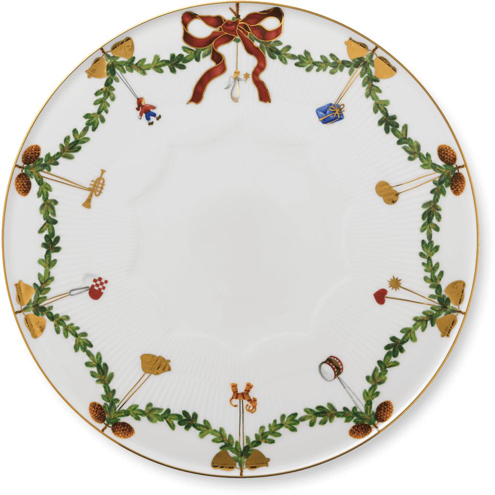 Royal Copenhagen Star Fluted Christmas Platte, 32cm-Tablett-Royal Copenhagen-5705140244370-1017442-ROY-inwohn