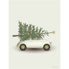  Weihnachtsbaum & kleines Auto Poster 50x70 Cm