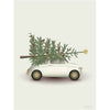 Vissevasse Weihnachtsbaum & kleines Auto Poster, 15 X21 Cm