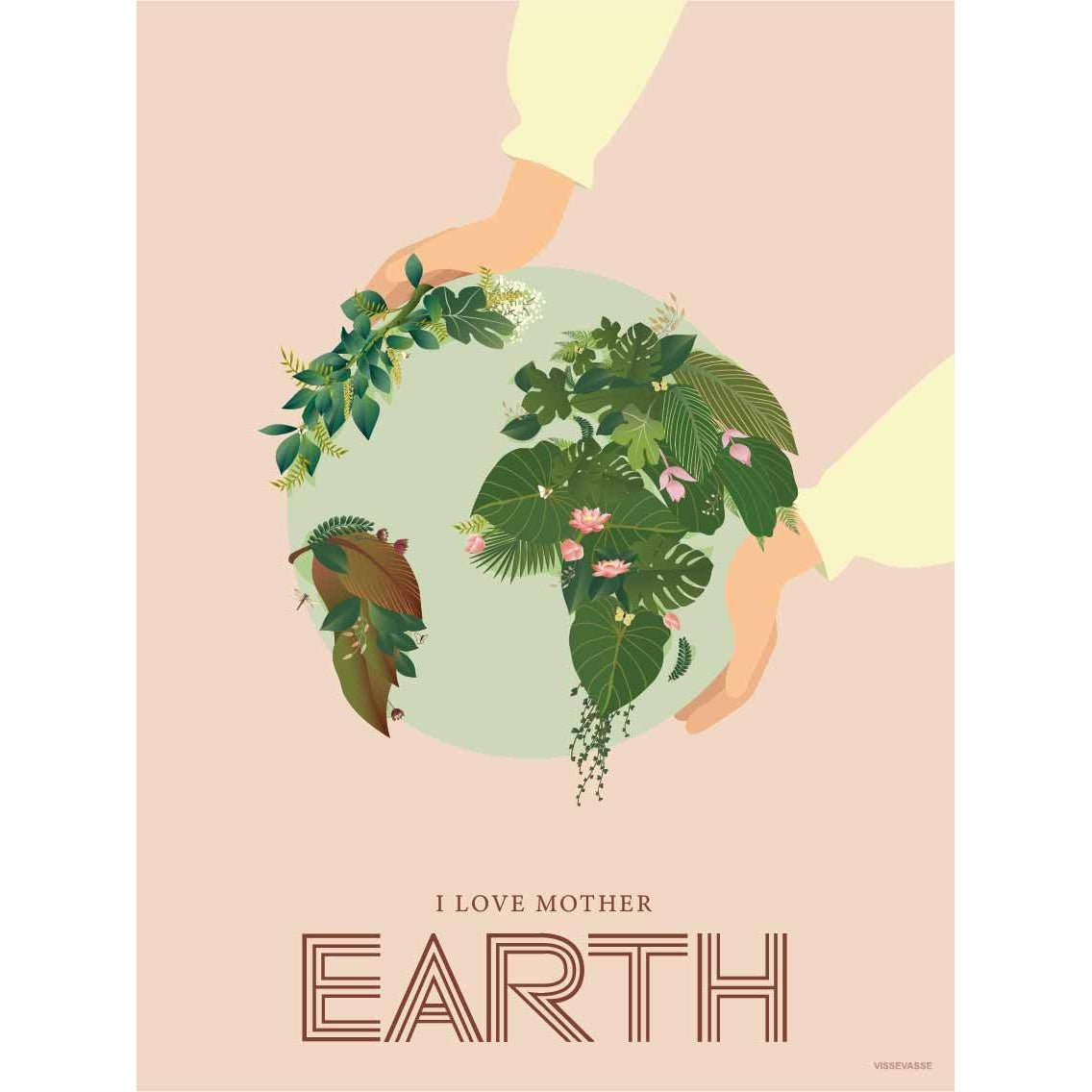 Vissevasse I Love Mother Earth Poster, 15X21 Cm-Wanddekoration-Vissevasse-5713138903314-F-2019-033-S-VIS-inwohn