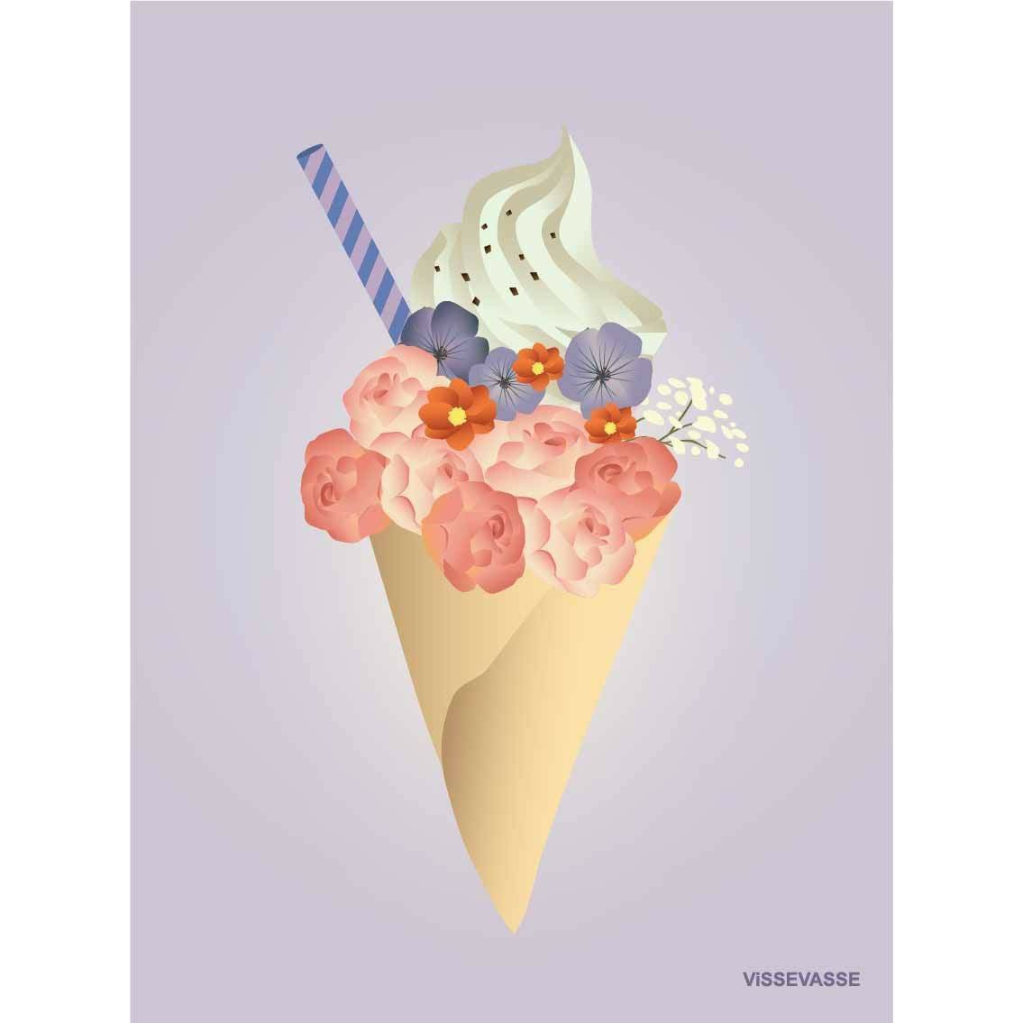 Vissevasse Ice Cream Flower Karte, A7-Karten-Vissevasse-5713138001010-F-2020-010-XX-VIS-inwohn