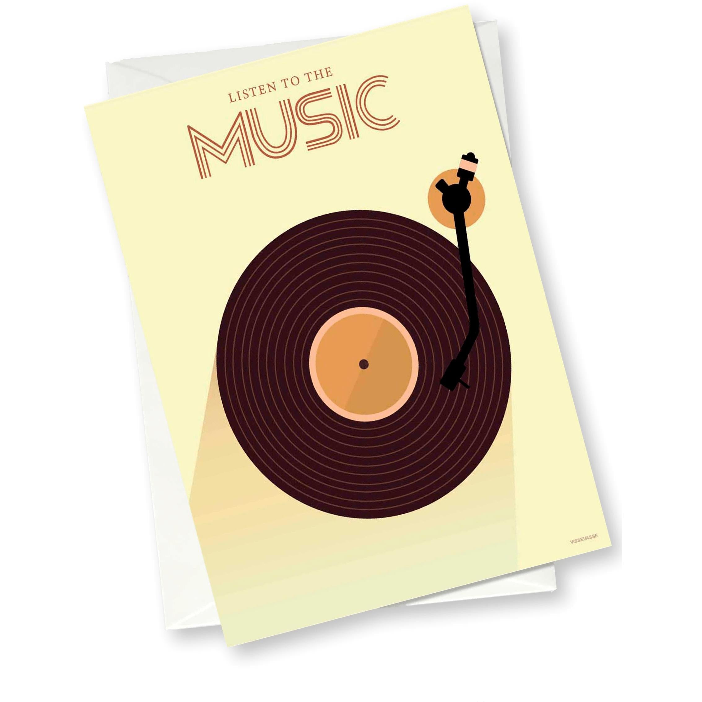Vissevasse Listen To The Music Grußkarte, 10x15 cm-Vissevasse-Vissevasse-5713138902904-F-2019-029-XS-VIS-inwohn