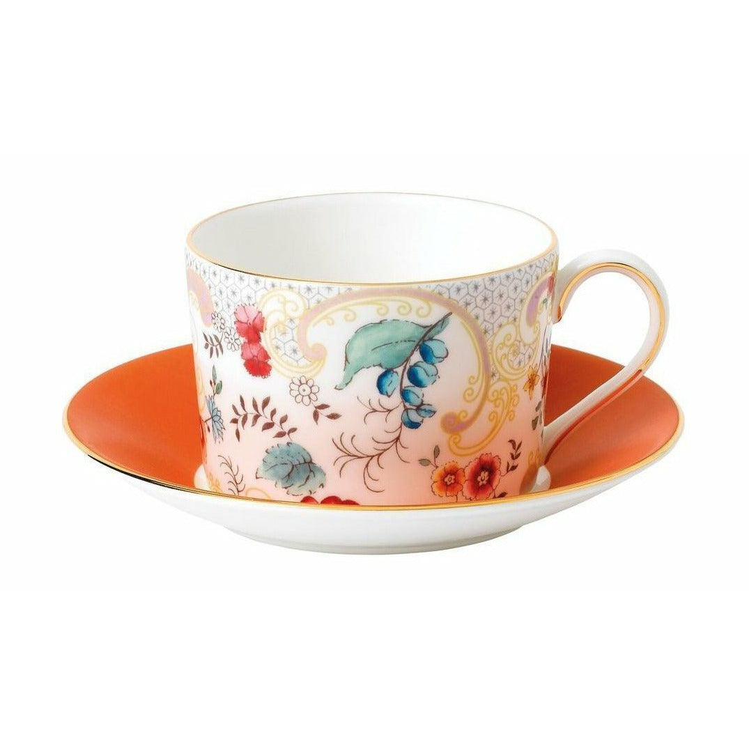 Wedgwood Wonderlust Rococo Flowers Teacup 0,15 L & Saucer Gift Box, White