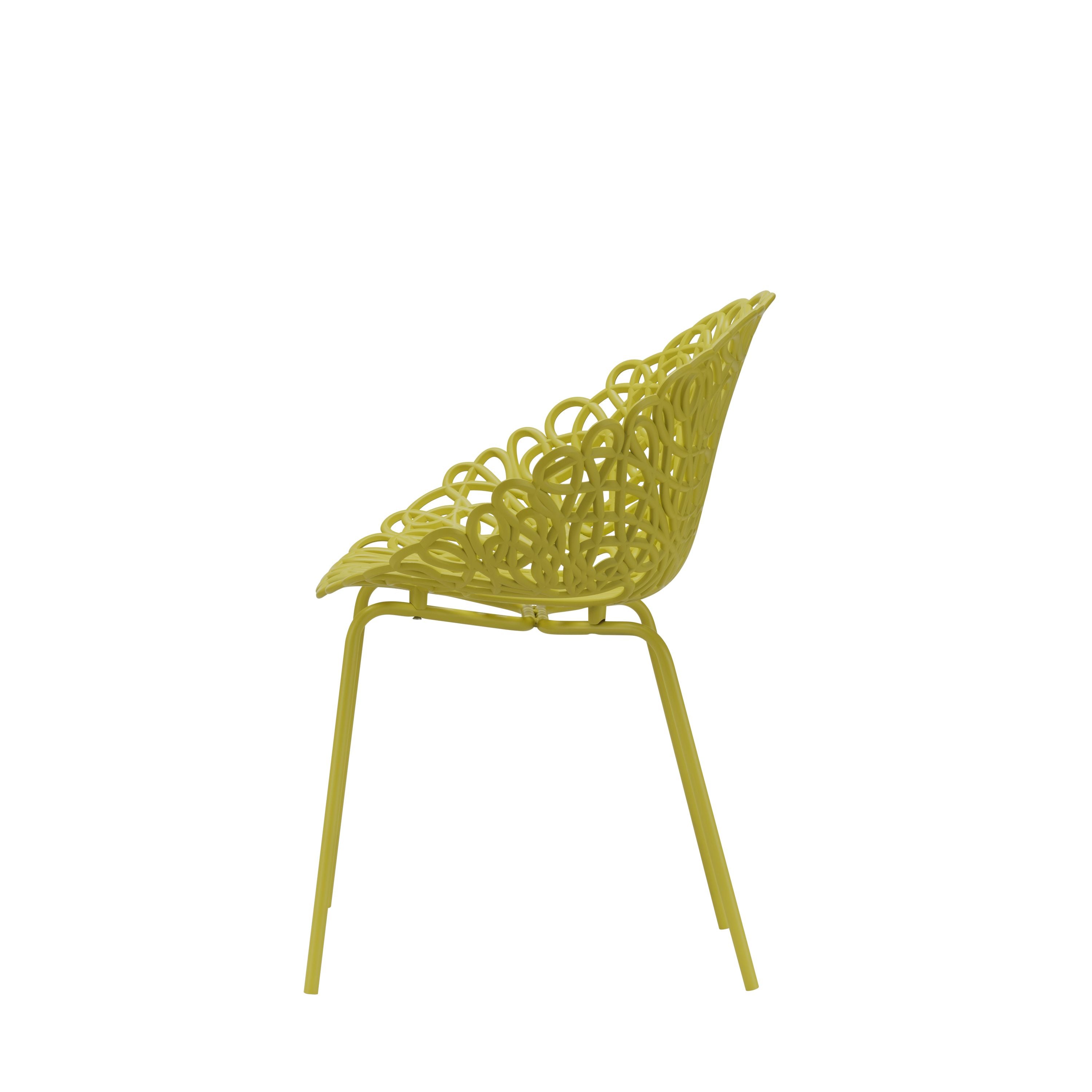 Qeeboo Bacana Chair Indoor Set Of 2 Pcs, Mustard